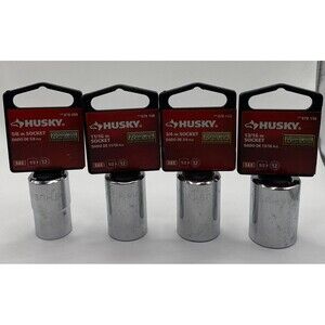 Lot Of 4 New Husky SAE 1/2 Inch Drive Sockets (5/8,11/16,3/4,13/16)12 Point